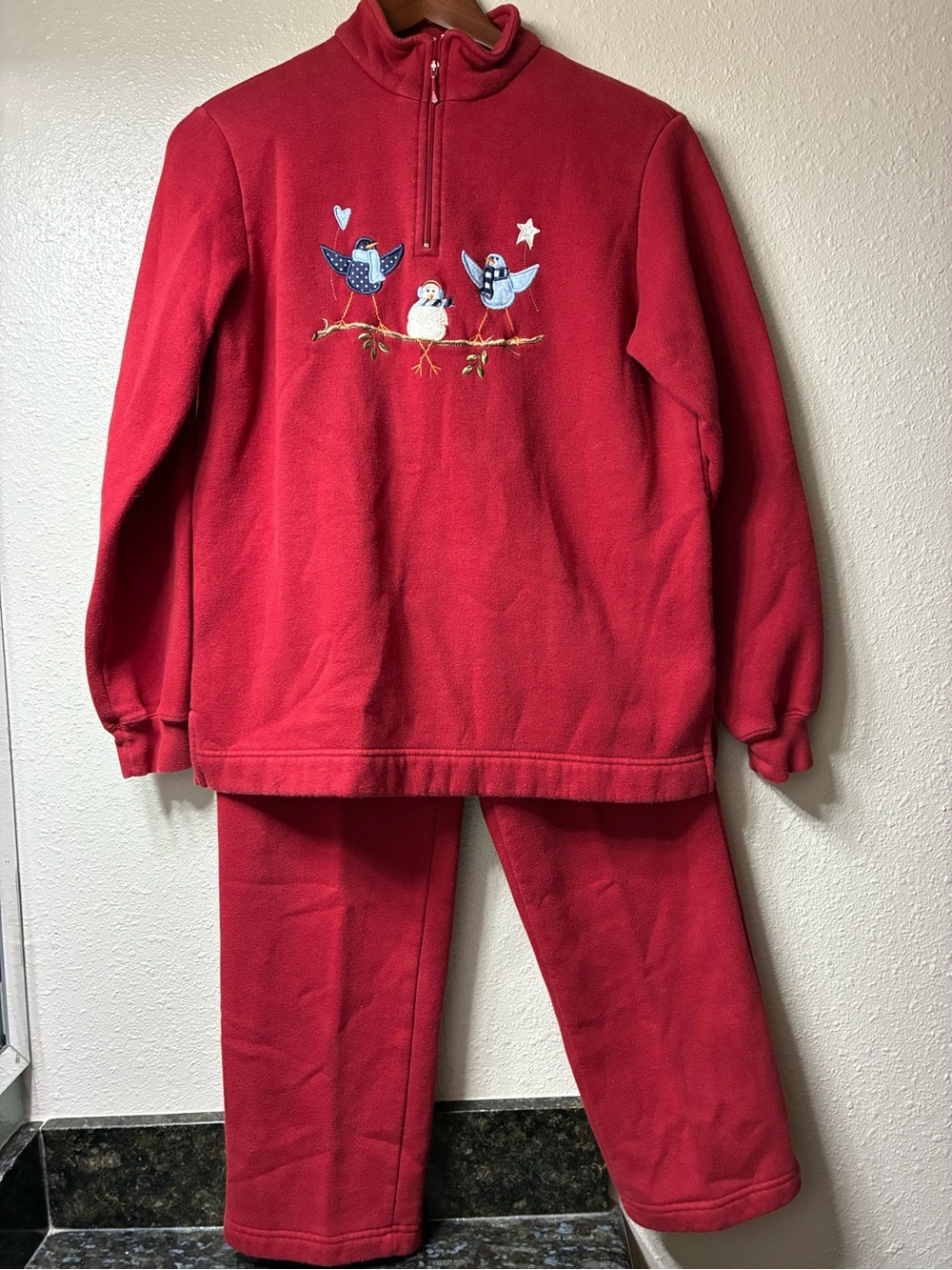 VNT Bobbie Brooks Very Berry Red Fleece Set